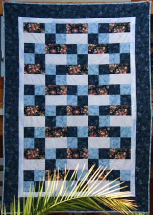 Blaue Rosen Quilt